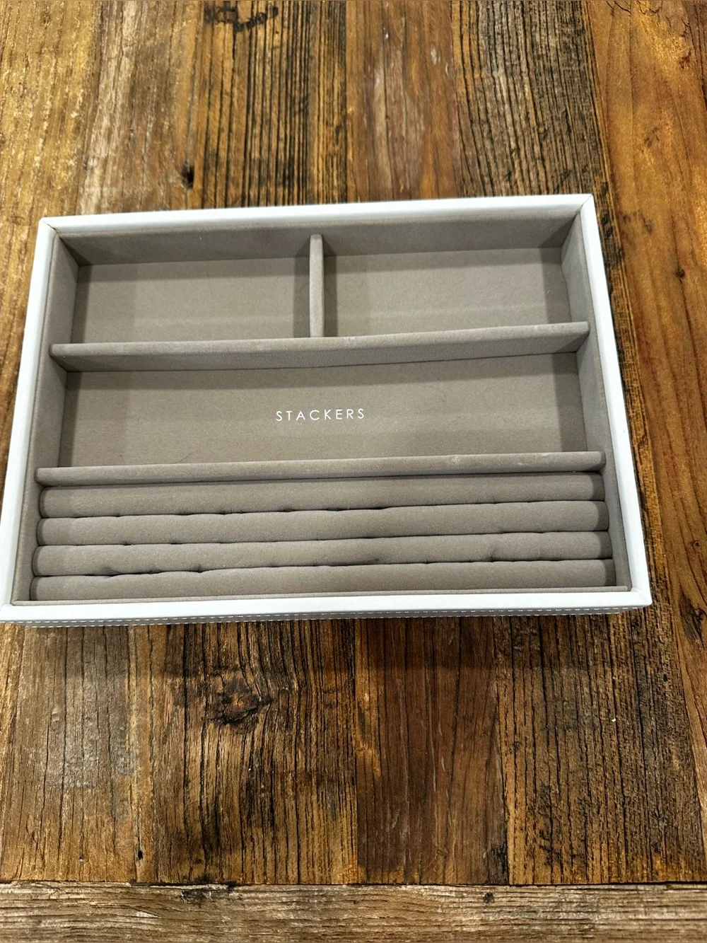 Stackers gray velvet